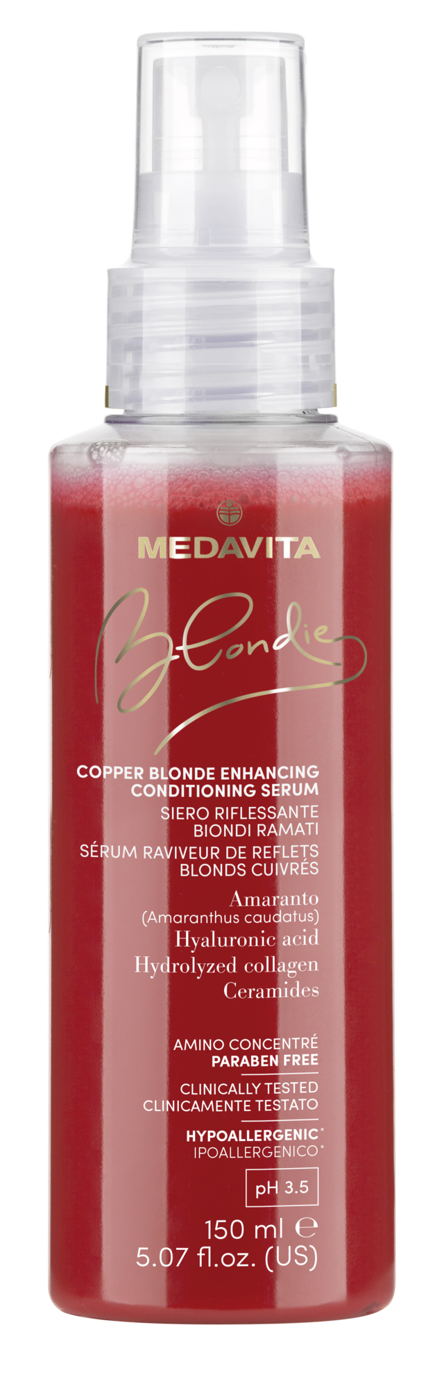 Спрей-кондиціонер для підсилення мідних відтінків блонду та тонування волосся / Medavita Blondie Cop
