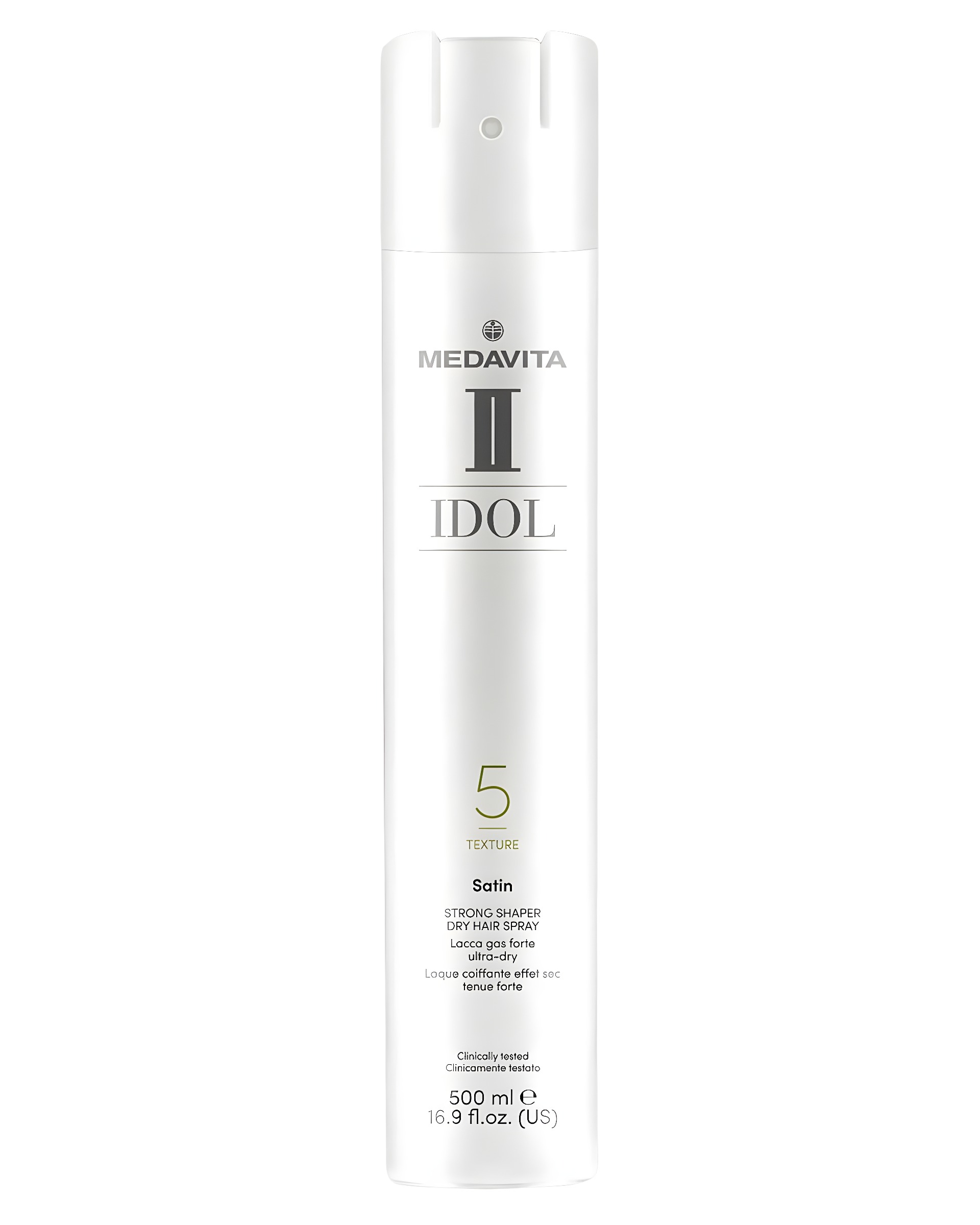 Лак для волосся сильної фіксації  з ультрасухим фінішем Satin 5 / Medavita Idol  Strong Shaper Dry H