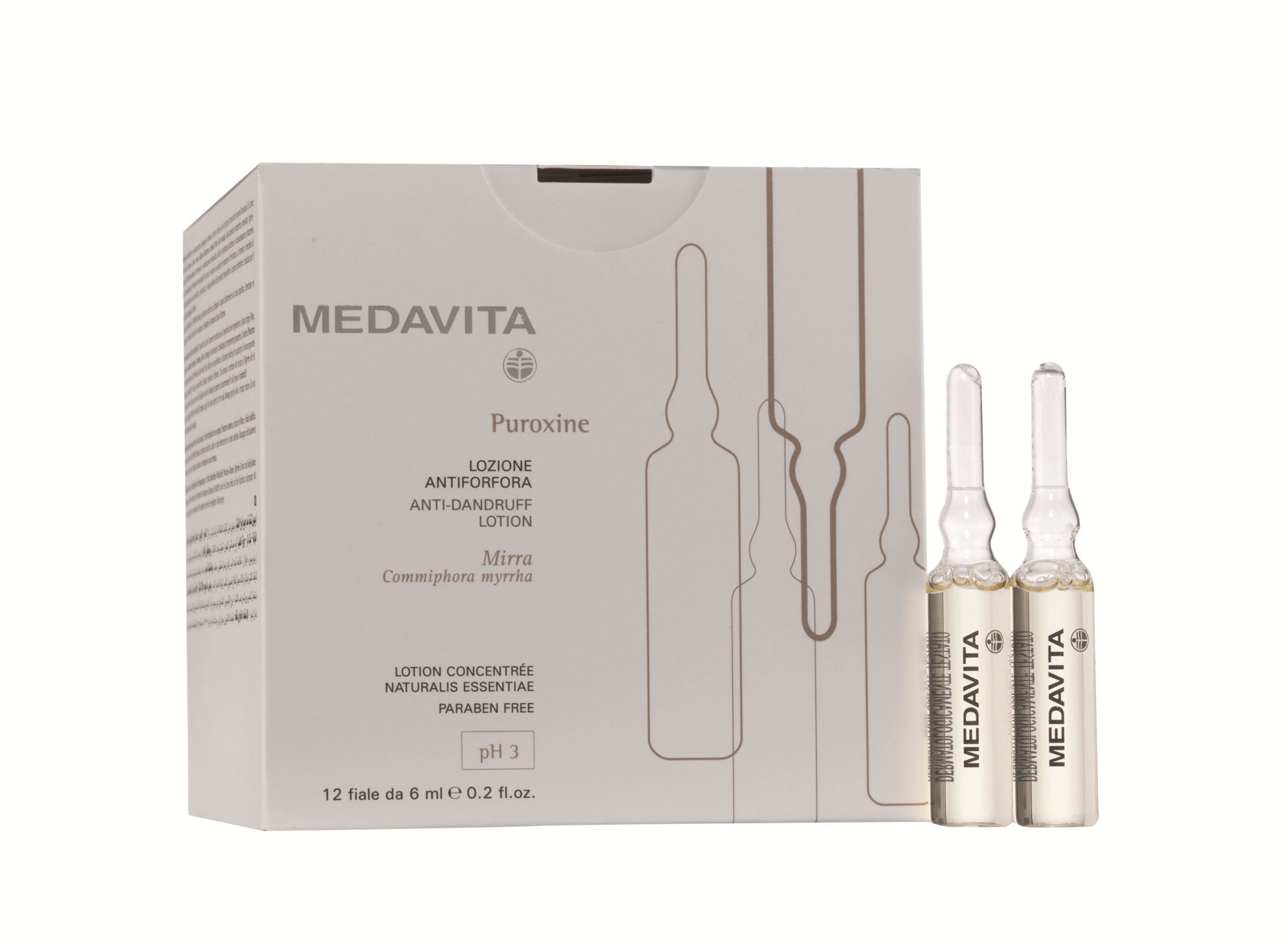 Активний лосьйон проти лупи миттєвої дії в ампулах / Medavita Puroxine Lozione Antiforfora Anti-dand