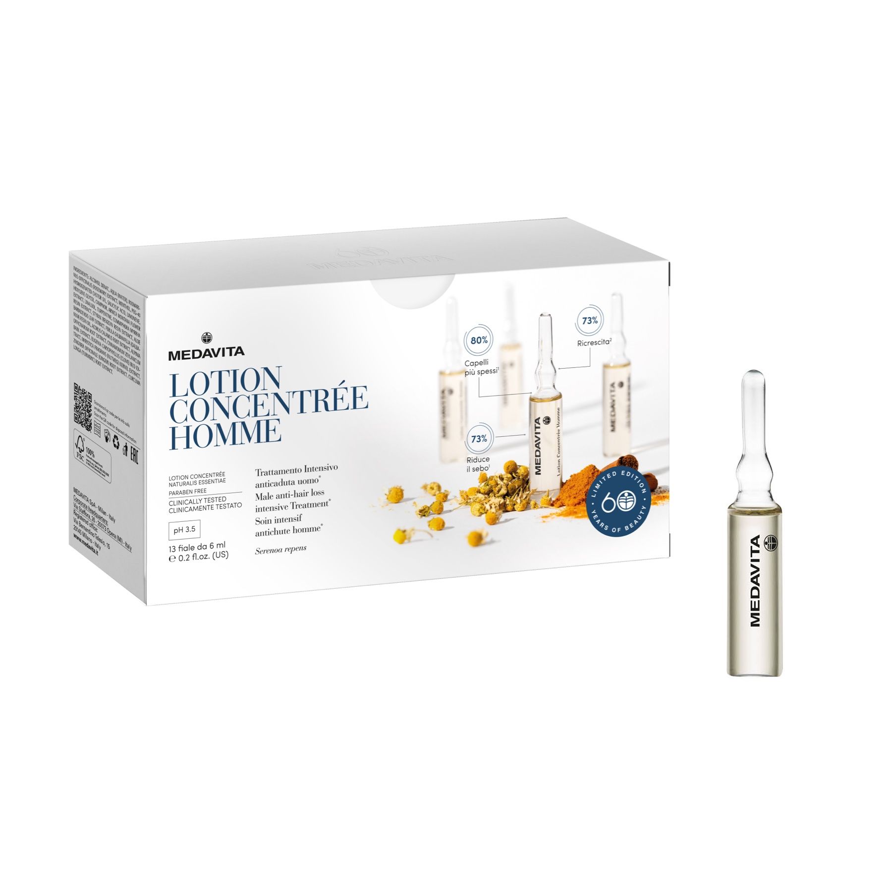 Lc Homme / Лосьйон інтенсивний в ампулах проти випадання волосся для чоловіків 