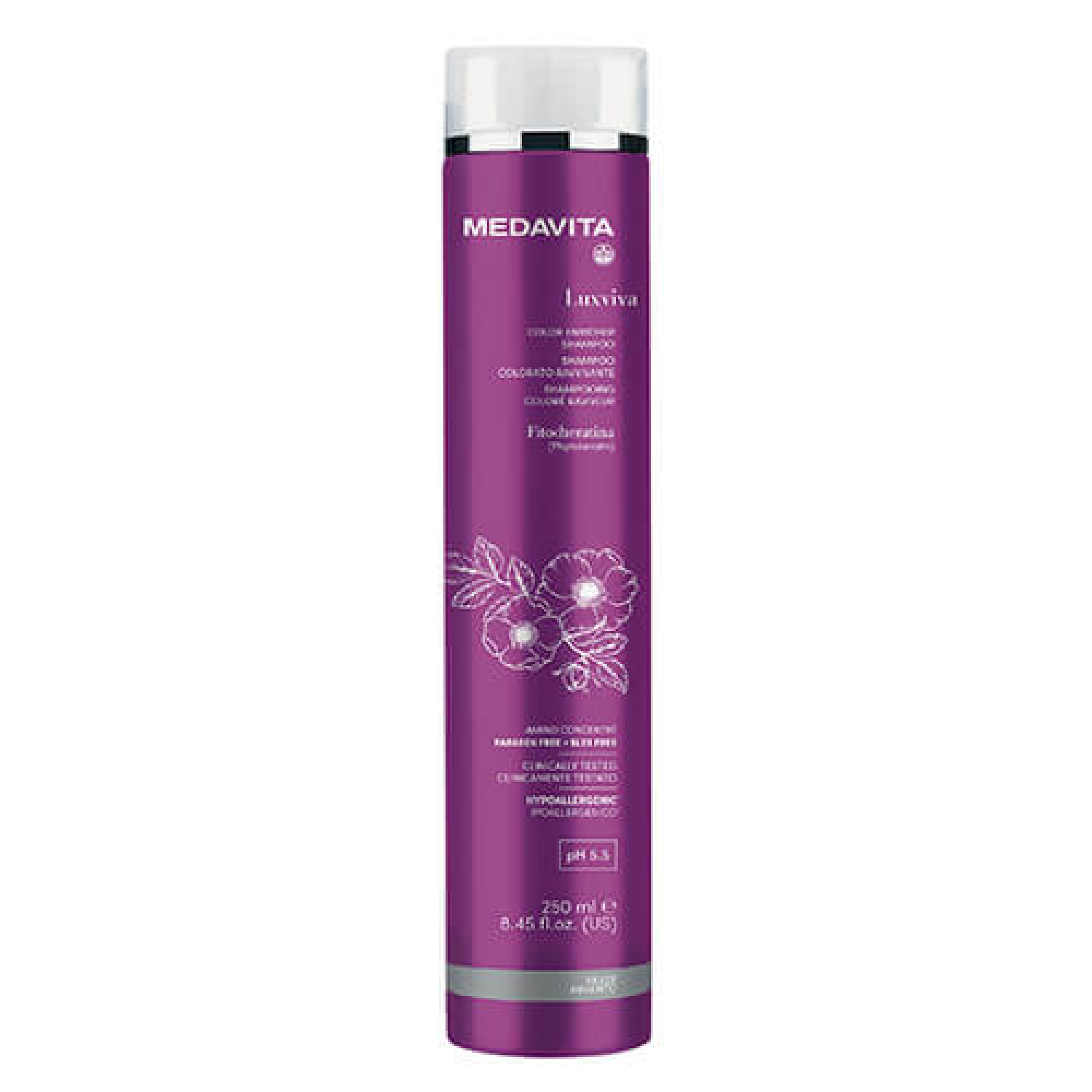 Шампунь с пигментом для серебристого оттенка и яркости цвета Medavita Color Enricher Shampoo Silver